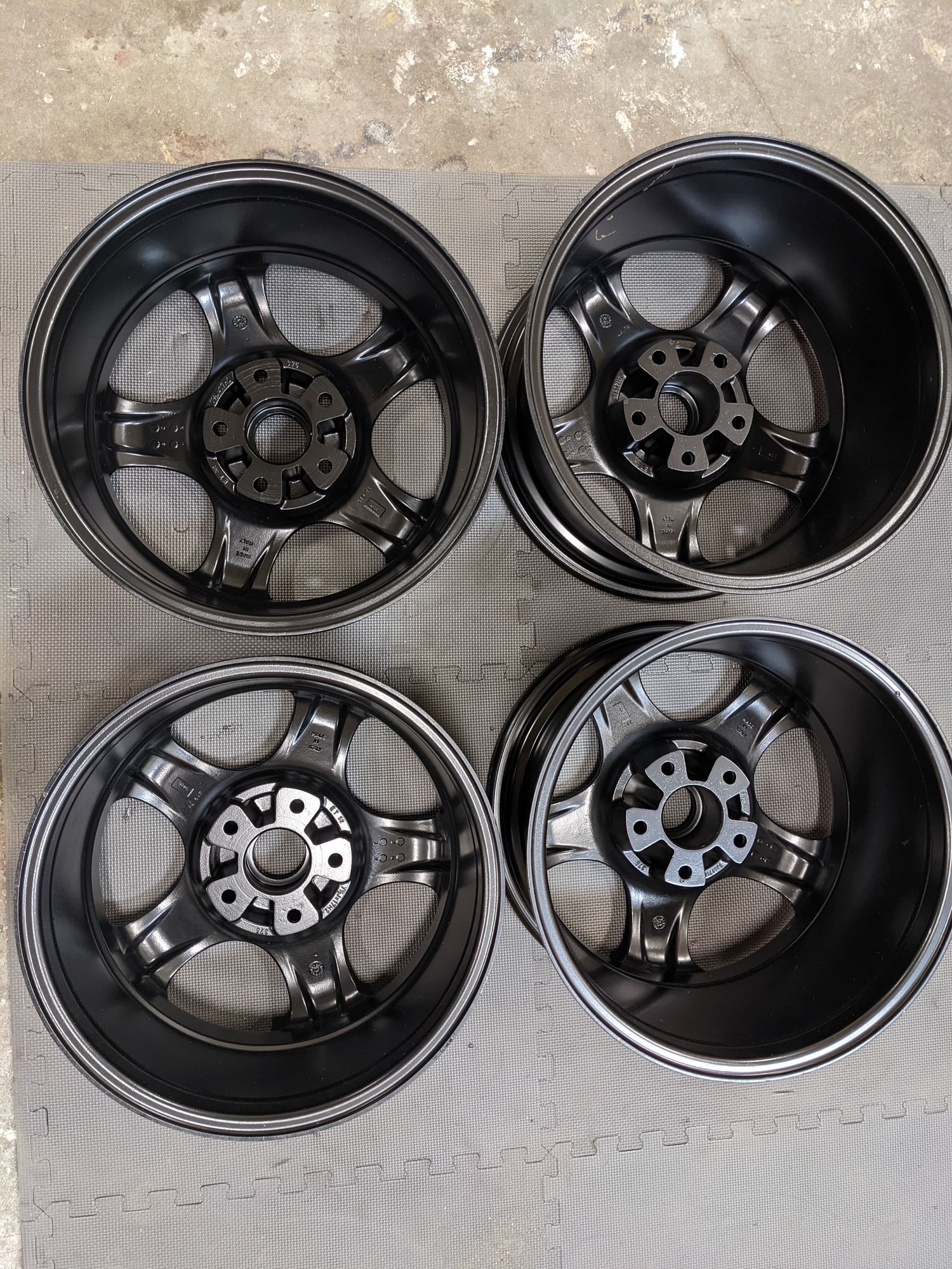 Wheels and Tires/Axles - Porsche 911 Cup 1 Italy Replica 17"x7" ET 52 17"x9.5" ET 47 964/993 Black Powder Coat - New - 1989 to 1999 Porsche 911 - Pebble Beach, CA 93953, United States