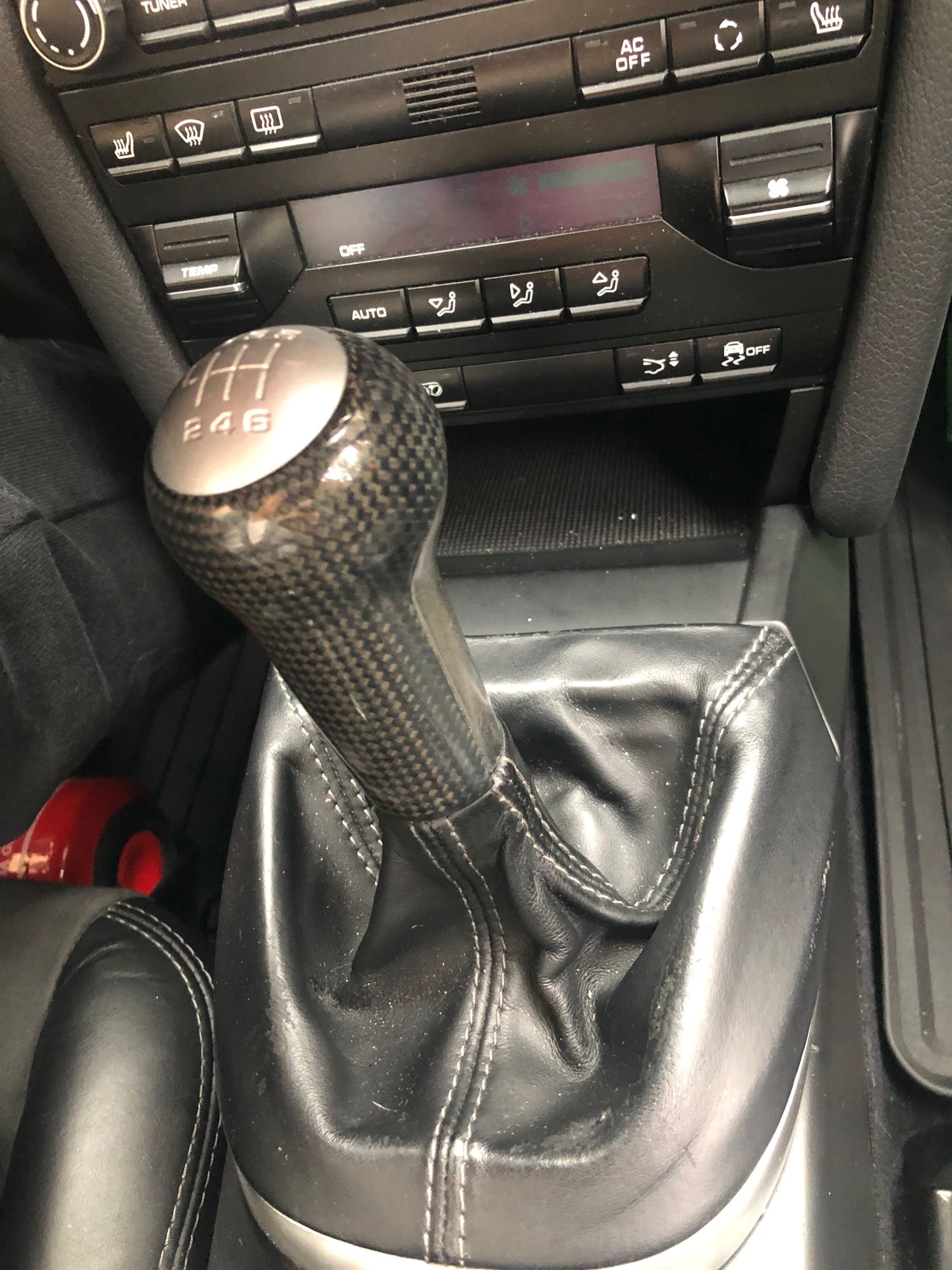 Interior/Upholstery - 996/997/Boxster Carbon Shift Knob with leather boot - Used - 2000 to 2012 Porsche 911 - Playa Del Rey, CA 90293, United States