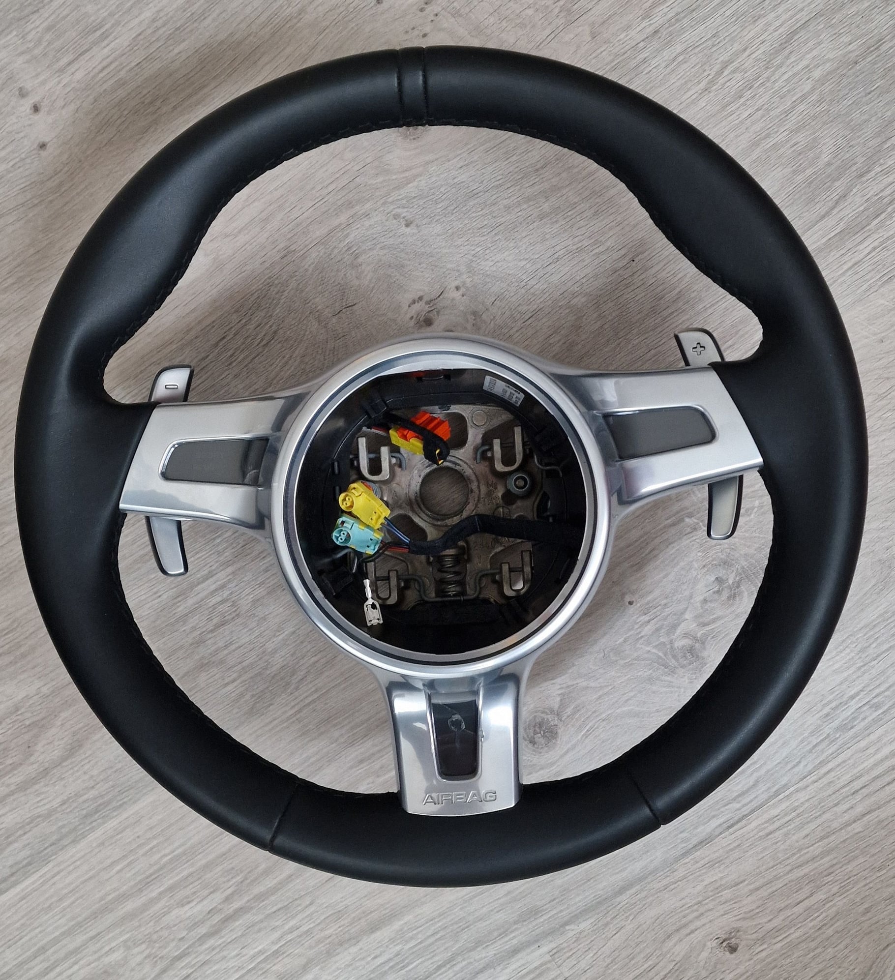 Interior/Upholstery - Leather sport steering wheel PDK SC 9x1/9x7.2 "new" with small shipping damage - Used - 0  All Models - New Castle, DE 00000, United States