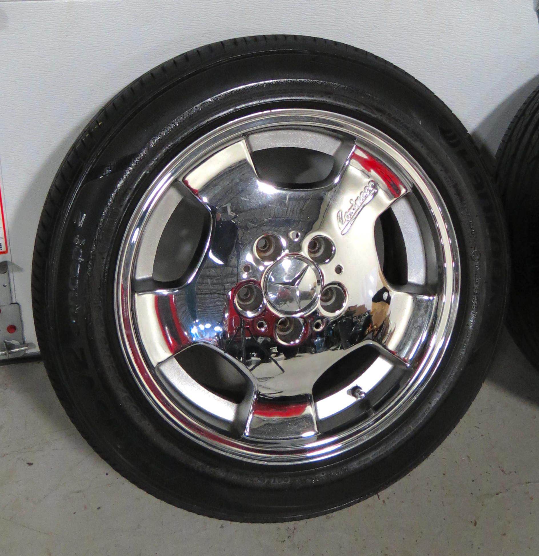 Wheels and Tires/Axles - Mercedes Lorinser RS 90 Wheel 18in 5x112 +37MM Chrome w/ brand new tires - Used - All Years Mercedes-Benz All Models - Saddle Brook, NJ 07663, United States