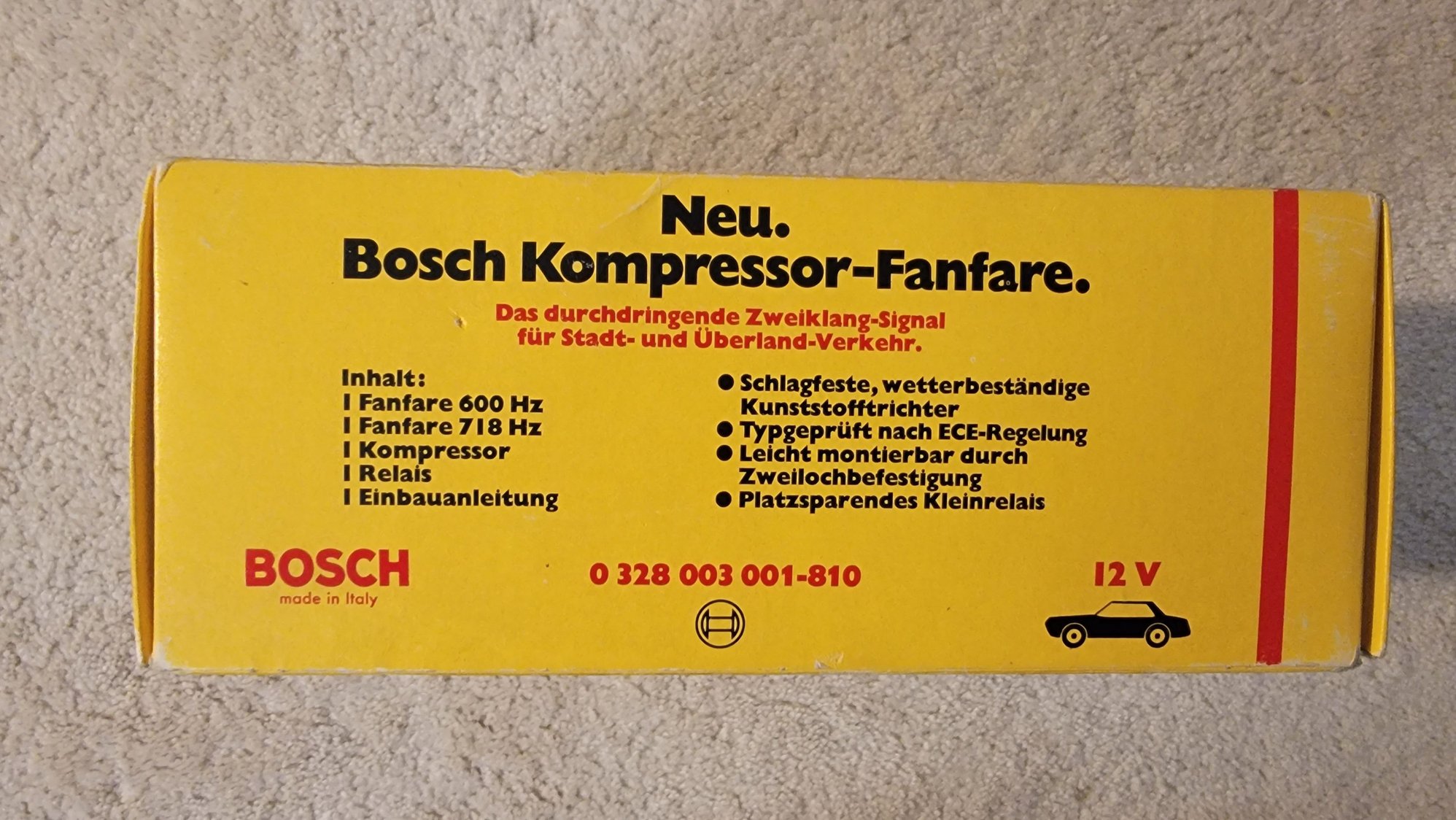 Accessories - Bosch Vintage 2 Tone Fanfare Compressor Air Horns NOS - New - 0  All Models - North Royalton, OH 44133, United States