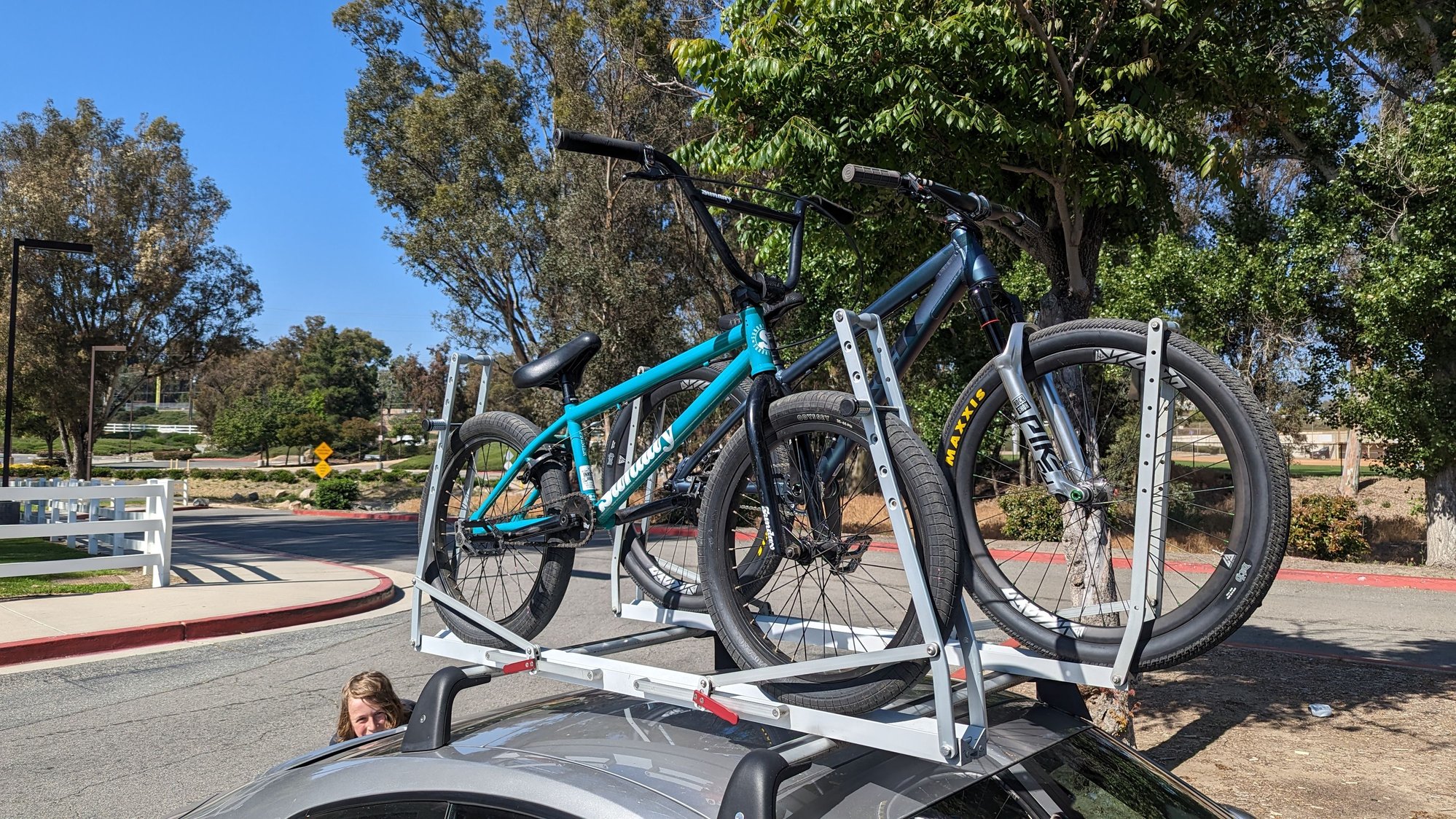 Custom Porsche 991 1Up USA Dual Bicycle Roof Rack System