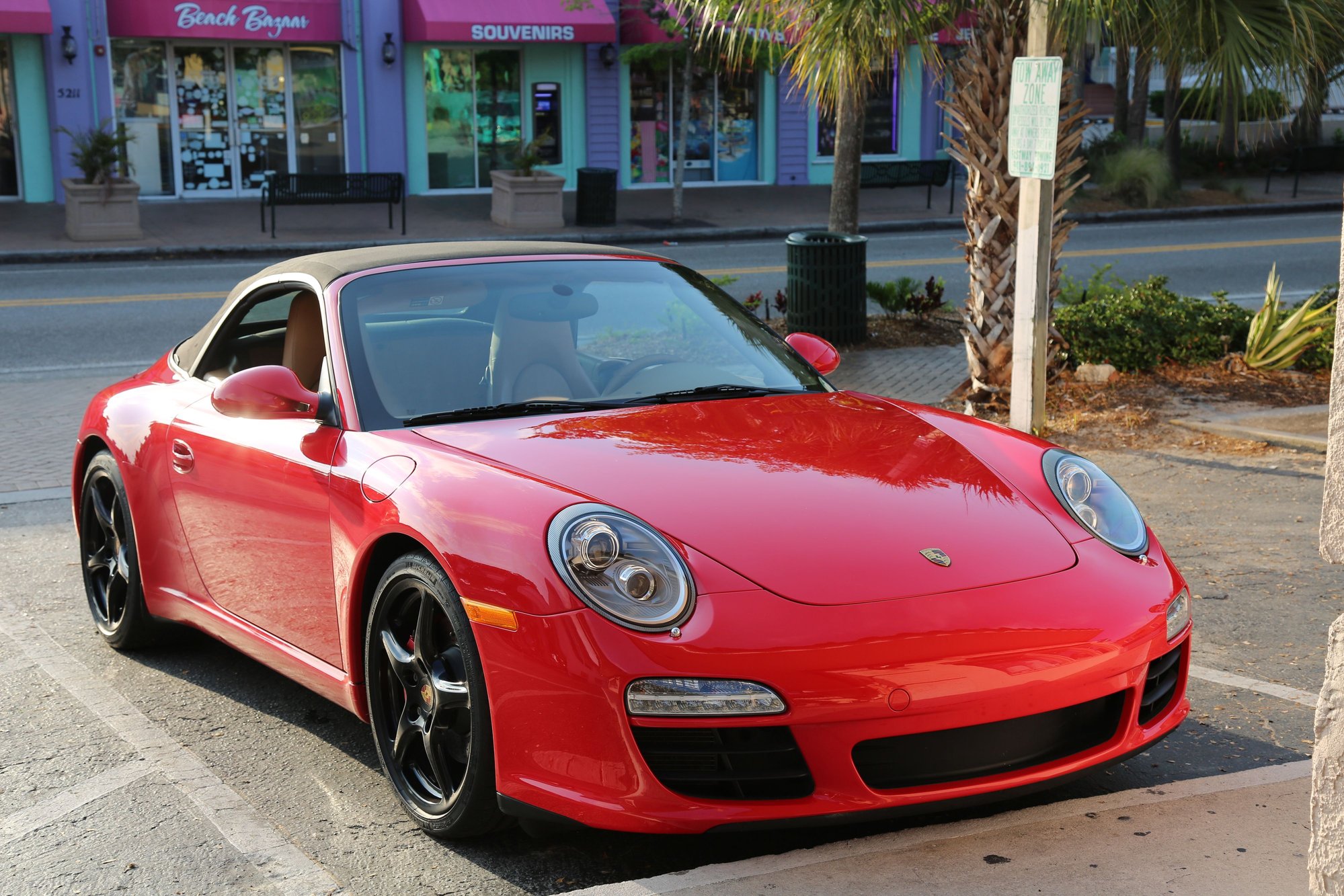 2010 Porsche 911 - 2010 911S Cabriolet  Guards Red / Beige Interior Black Soft Top - Used - VIN WPOCB2A94AS754086 - 48,600 Miles - 6 cyl - 2WD - Manual - Convertible - Red - Sarasota, FL 34231, United States