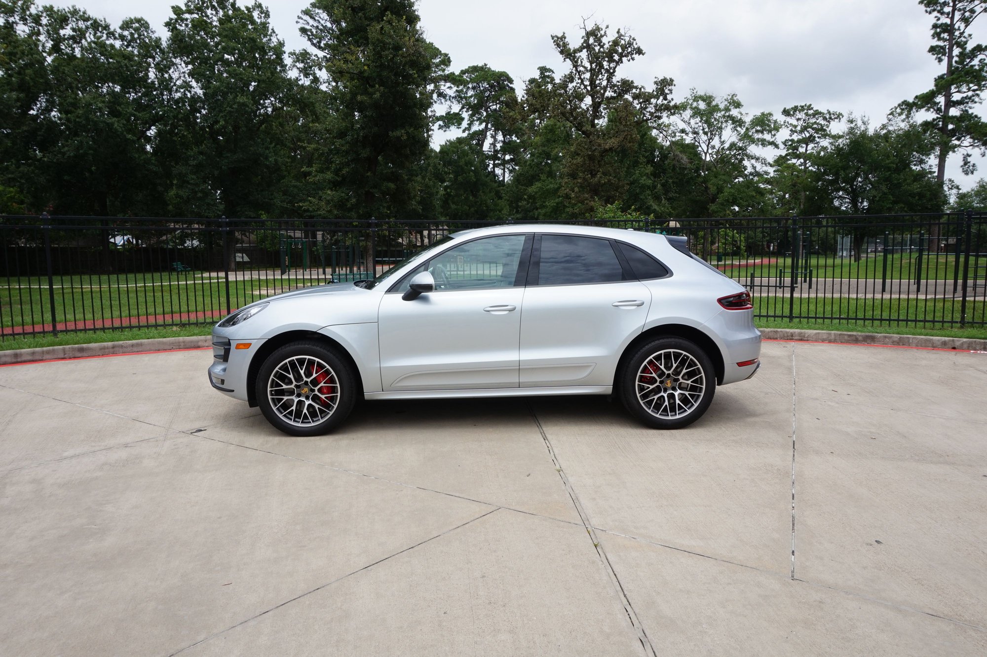 2015 Macan Turbo, Rhodium Silver, 43k miles, CPO, located in Houston