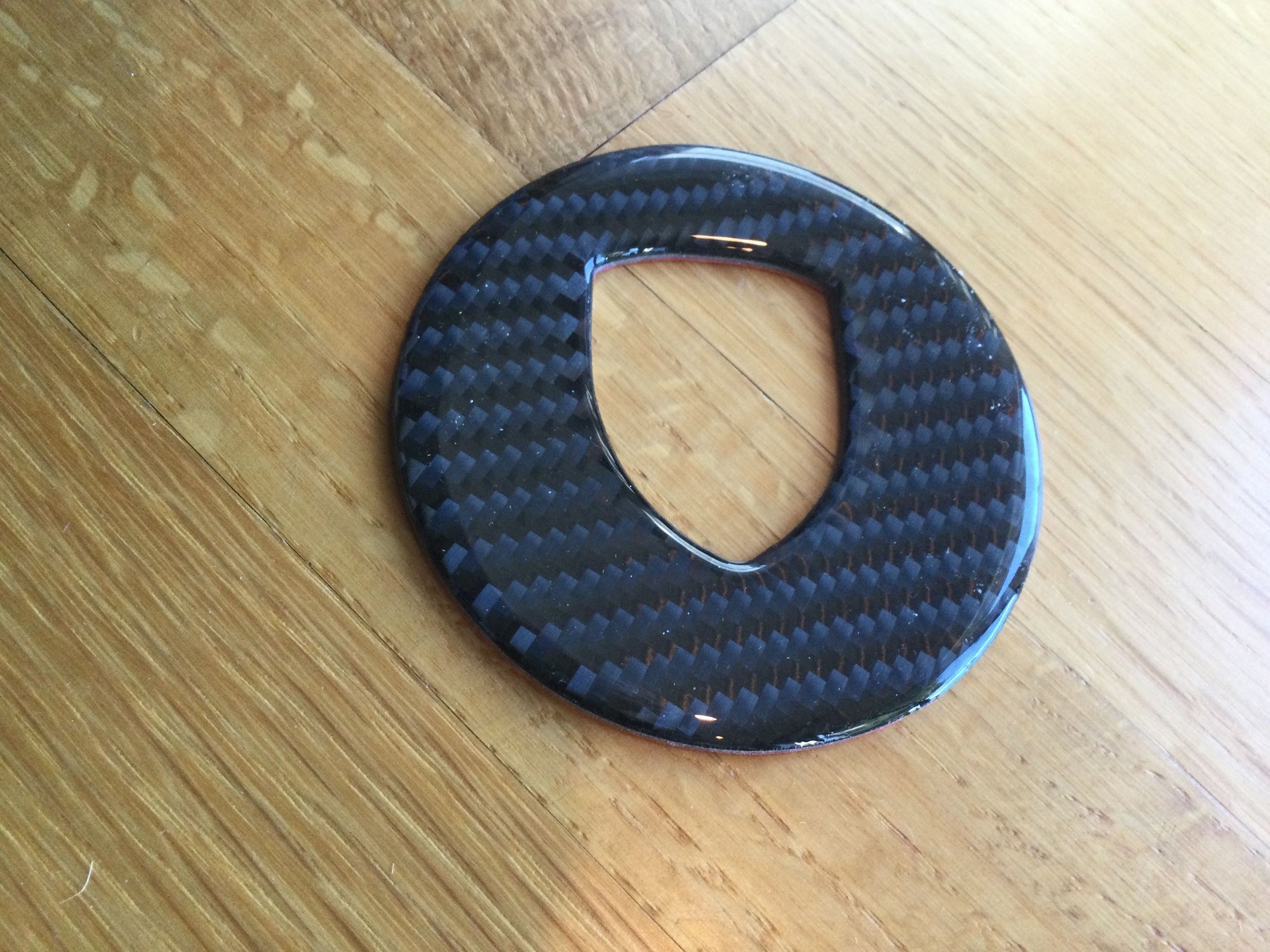 Accessories - Real Carbon Fiber Interior Steering Wheel Horn Button Trim - New - All Years Porsche All Models - Piedmont, CA 94611, United States