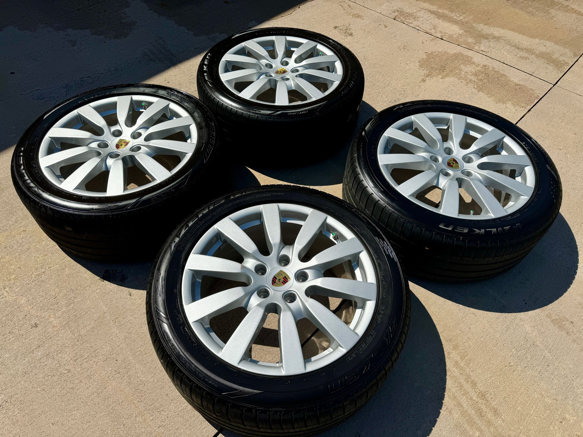 Wheels and Tires/Axles - Authentic Porsche Cayenne Wheels 9"x20" ET57 for 958.1 or .2 w/ Falken Tires & TPMS - Used - Gainesville, GA 30506, United States