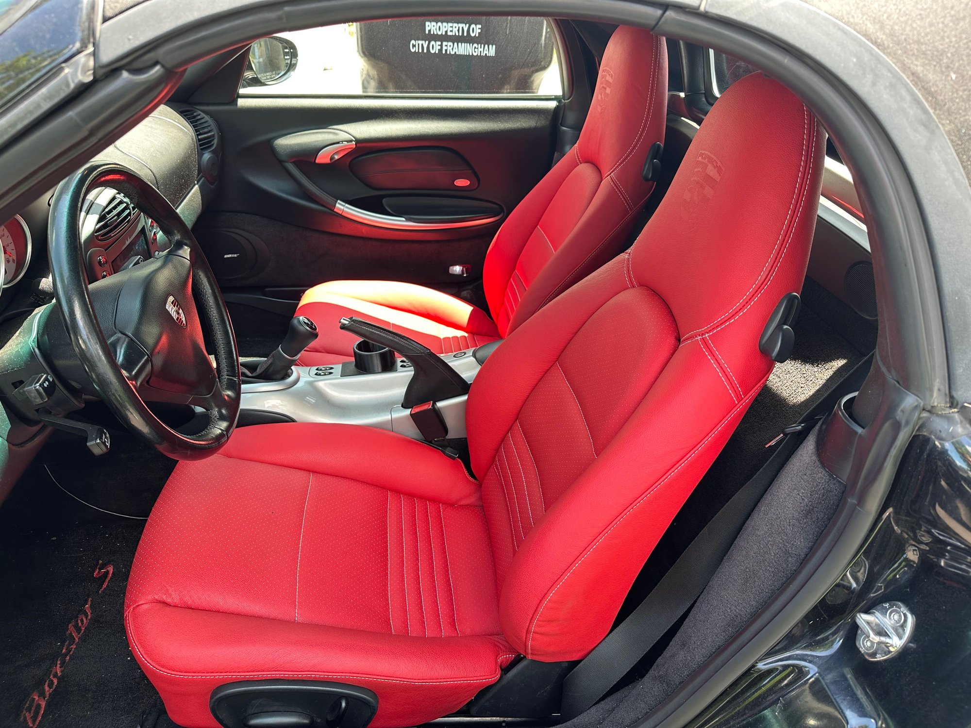 2002 Porsche Boxster - '02 Boxster S Black/Red 6speed Glass Top - Used - VIN WP0CB29852S660103 - 155,250 Miles - 6 cyl - 2WD - Manual - Convertible - Black - Framingham, MA 01701, United States