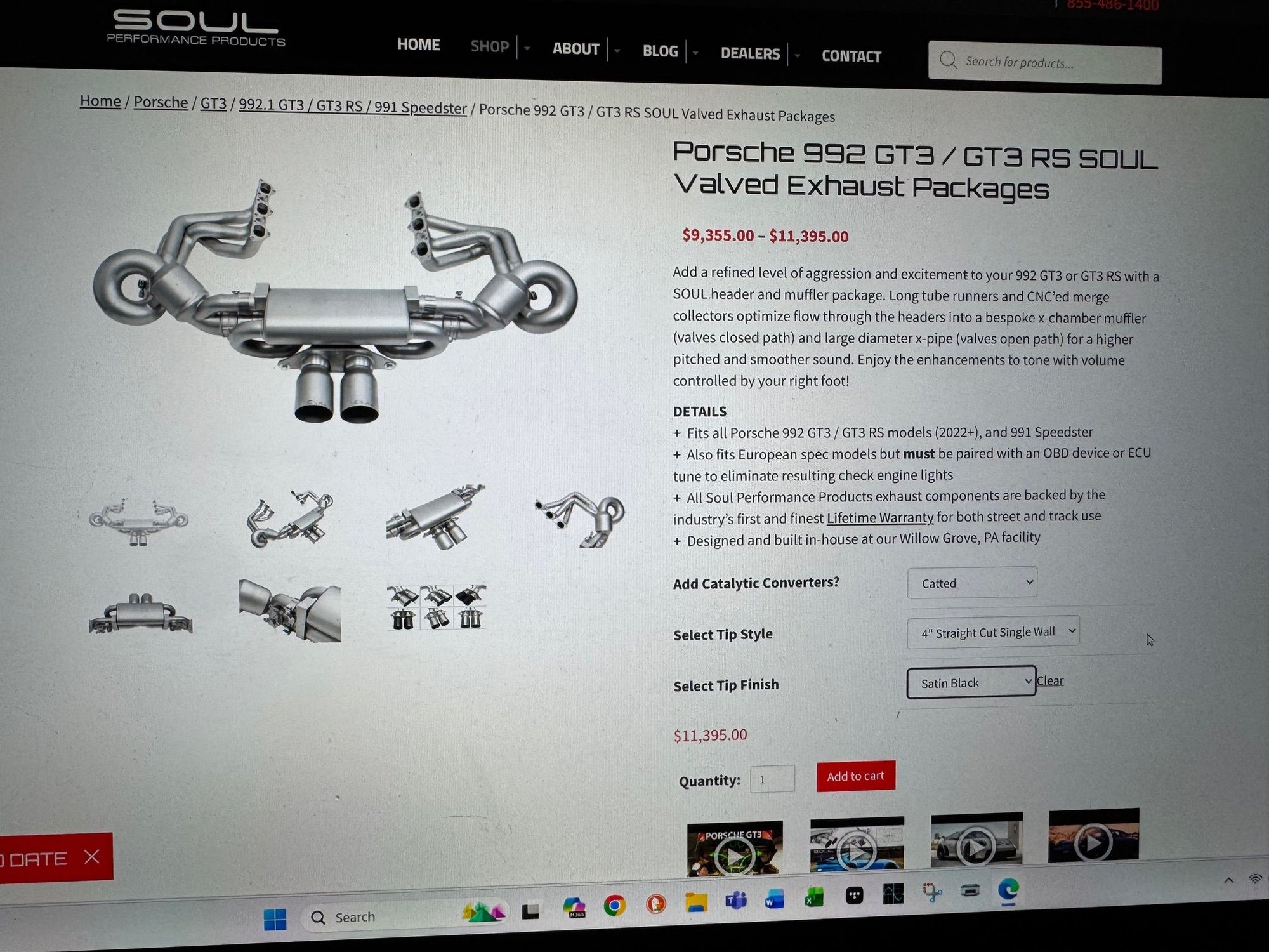 Engine - Exhaust - FORE SALE 992 GT3 SOUL complete exhaust system like new $9k delivered - Used - Asheville, NC 28805, United States