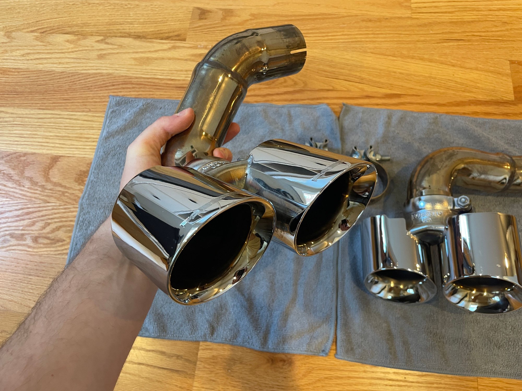 Engine - Exhaust - 997.2 Fabspeed Side Muffler Bypass Pipes & Stainless Steel Quad Tips - Used - 0  All Models - Boston, MA 02127, United States