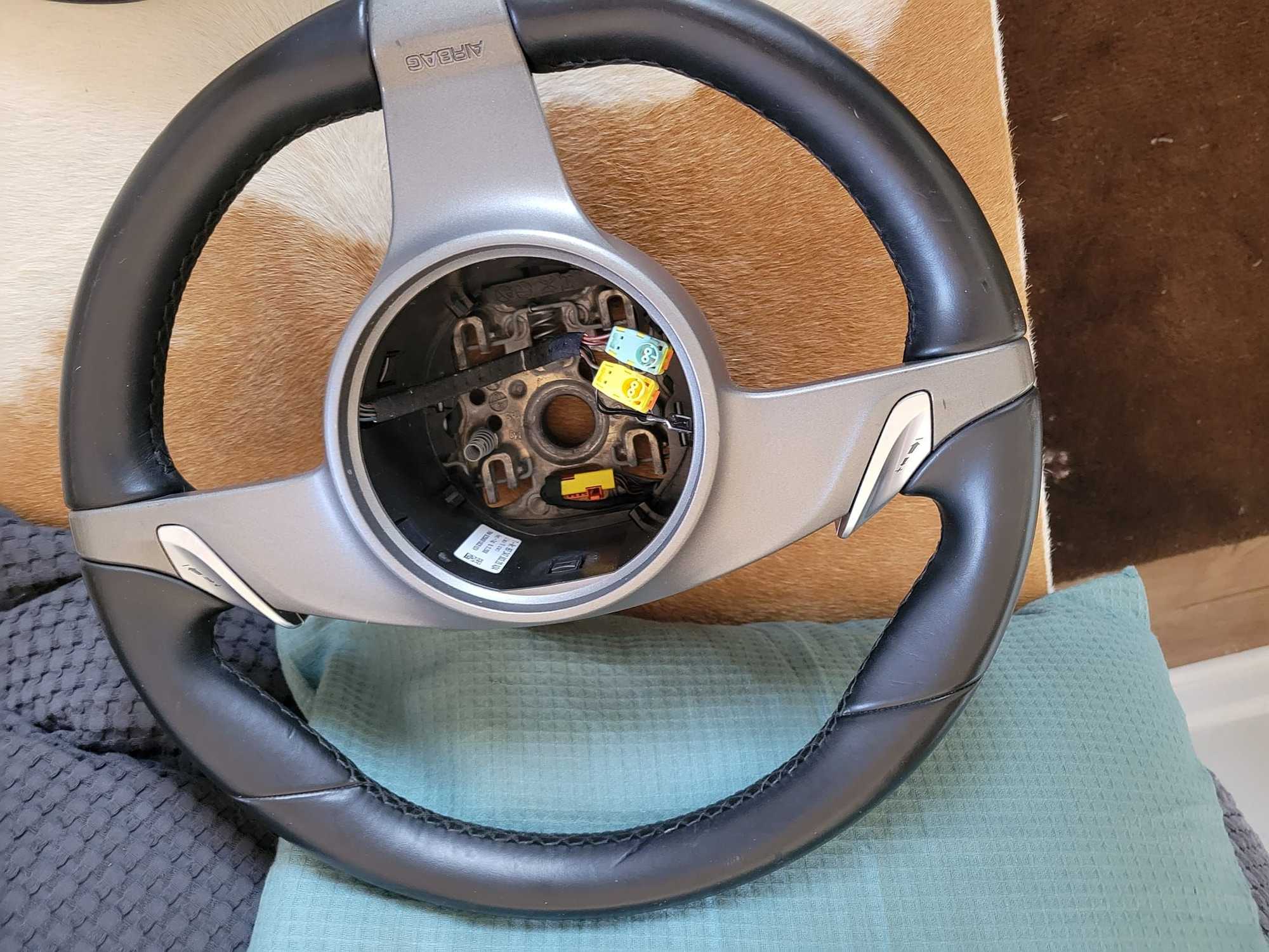 Interior/Upholstery - Black leather PDK steering wheel for 987.2 and 997.2 - Used - Des Plaines, IL 60016, United States