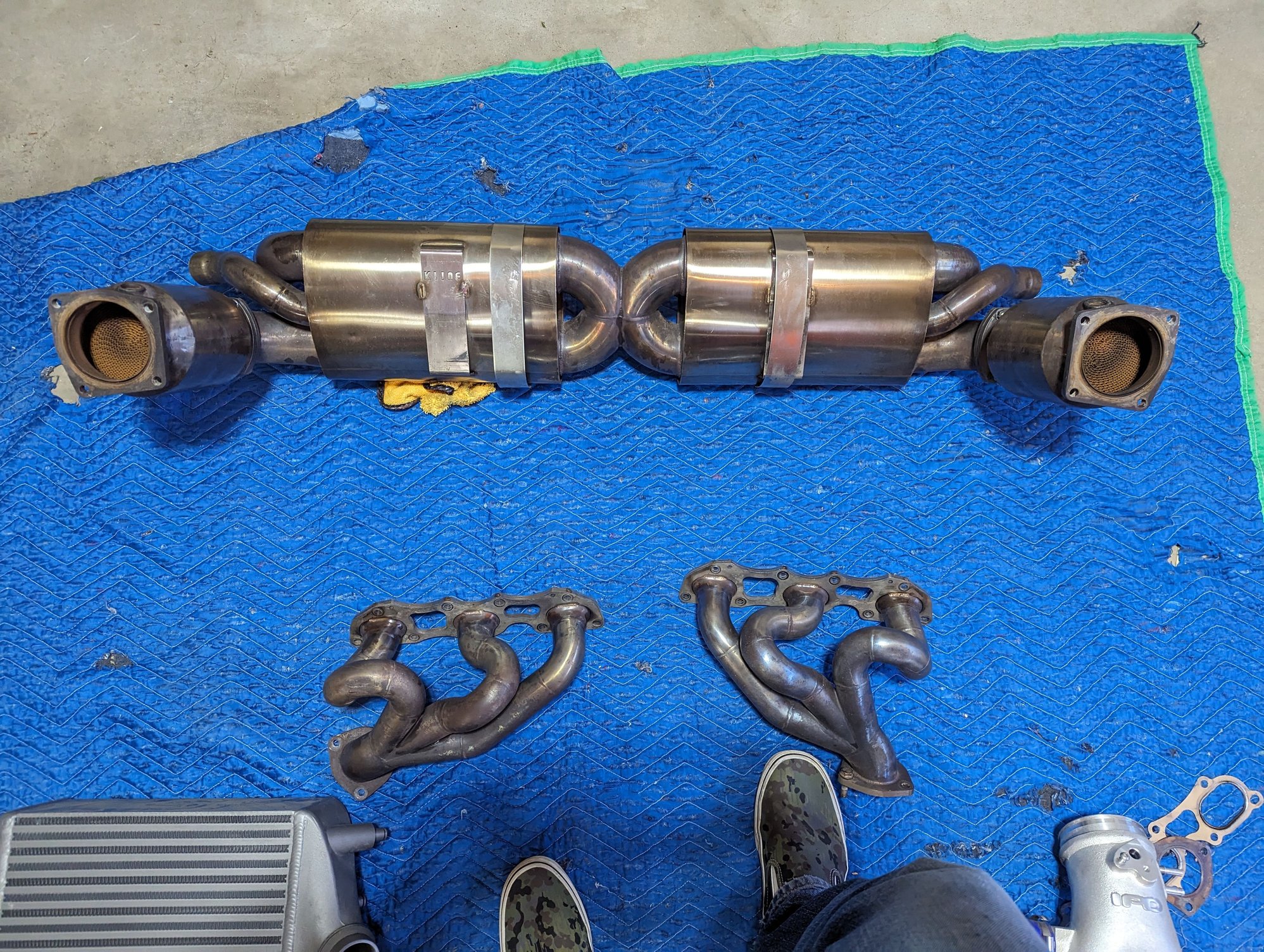 Engine - Exhaust - Kline Innovations 991 Turbo/S Stainless Exhaust w HJS 200 Cell High Flow Cats (SS) - Used - 2012 to 2020 Porsche 911 - Denver, CO 80452, United States