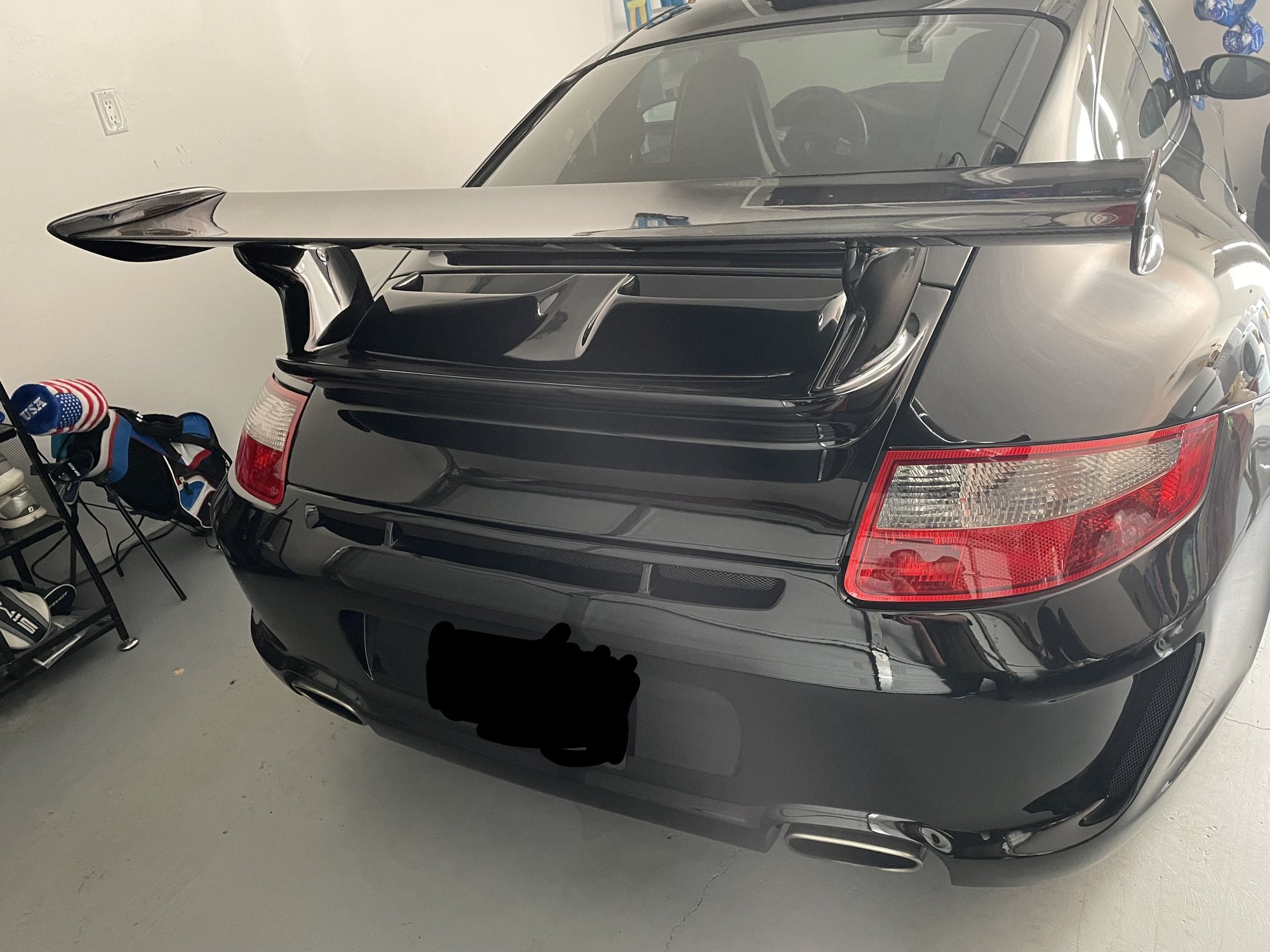 Exterior Body Parts - 997.1 GT3 RS style wing carbon fiber - painted black - Used - 2005 to 2008 Porsche 911 - San Diego, CA 92107, United States