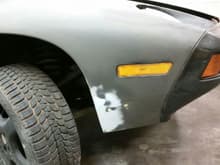 Front spoiler holes welded