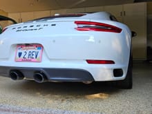 License plate will be moved to the GT3.