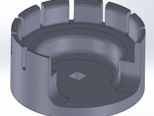 Alternate 9190 fuel sender nut removal tool, for 3D printing.  For 928 and 944.