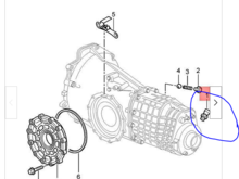 Is it this part(blue circle)? This is a 944 transmission. Would it be in a similar place for a 928? Is it called a "reverse light switch?"