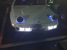 LED’s on the front of a shark.