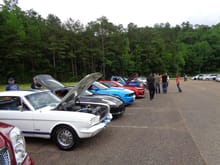 Very diverse car club cruise by "Spotted in Alabama", I was the only Porsche represented..