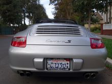 Dipped "S" badge and lower portion of bumper between tailpipes.
