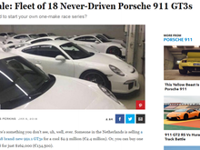 http://www.roadandtrack.com/car-culture/buying-maintenance/a14759646/for-sale-fleet-of-18-never-driven-porsche-911-gt3s/