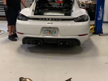 Stock 718 GT4 Over Axle Pipes with OPF