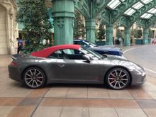 Stayed at Paris, tipped valet $20, watched him park it in front. Lotsa people will look & some take pics, but no issues with touching. Valet also gave me a choice of having 2 spaces in pkg lot. I preferred the front & watched him park it.