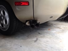 Muffler bent as a result of rear impact?