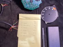 Identification of the wires to the tachometer