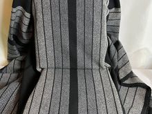 Black/gray stripes.  This is a new fabric for us - draped over the foam so you can see the pattern layout. 