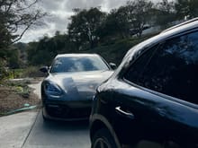 2022 Panamera 4 ST with a 2018 Macan turbo stablemate.