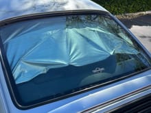I’ve struggled to find a good solution for shade for the rear window. No matter what I tried, I couldn’t get the shade to stay up. See next pic for the final touch 