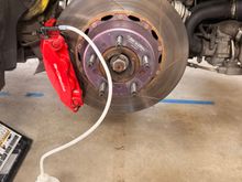 Rotors installed and bleeding procedure ongoing