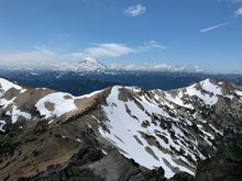 I had great views of Mount Rainier, Mount Adams, the Goat Rocks Wilderness, and Mount Stuart in the Enchantments.