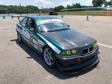 I took my sighting laps as a passenger in this BMW