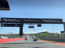 Parade laps at COTA with local PCA for $20 donation to charity.  Lots of cars out there.  2 991 GT3s doing a photo shoot ahead of me.