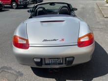 My 2000 Porsche Boxster S at the shop today (rear angle...look at that red S!)