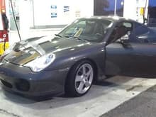 Porsche at the shell in Sav