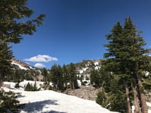 Lassen is fairly high altitude, so there's still snow even in July