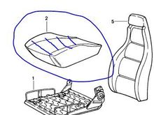 How do i remove just this section so i can repair any bulging parts of the cushion along the blue lines?  Is it possible to remove just this section without removing the whole seat?