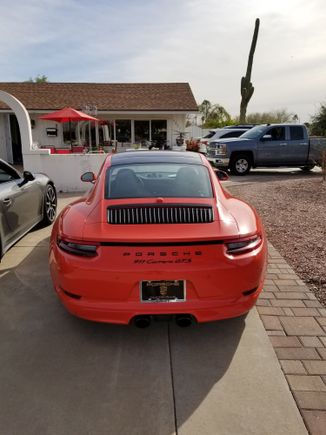 Rear bumper bottom painted