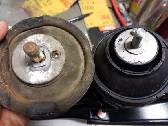 Commonly used volvo mount on the right has different indexing features.