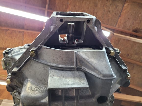 Now you can get to the driveshaft clamp without dropping the exhaust and lower bell housing.