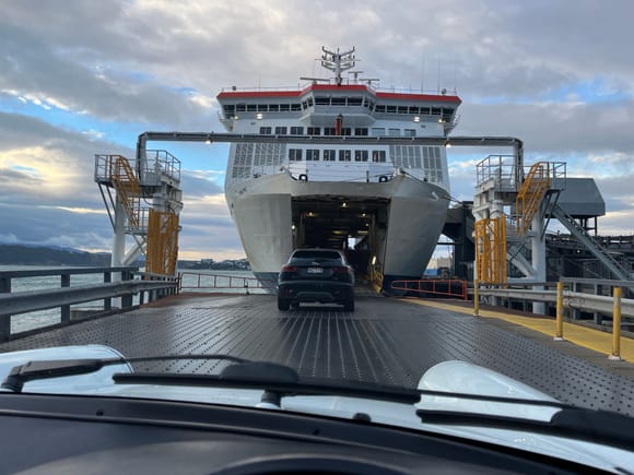 Roll on, roll off at the other end. The last time I was on a ferry was March 2020, just before the country locked down. 