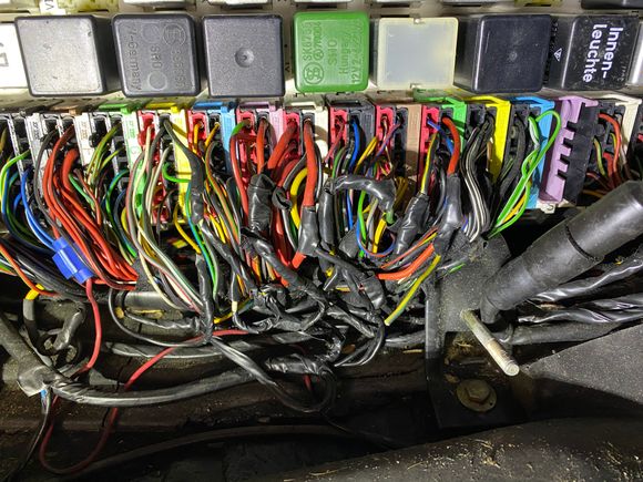 Lots of spliced connections 
