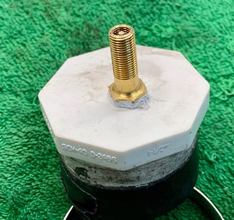 Test plug for one side. 1-1/2" SCH-40 PVC with Tank Valve