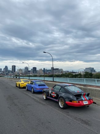 Pulled off for some pics with the Montreal Skyline. 