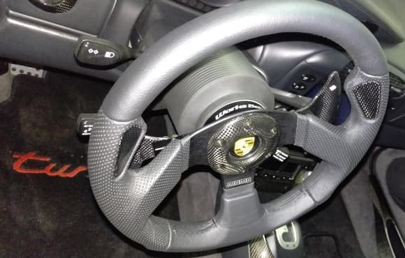 Werks Bell paddle shift conversion with carbon fiber paddles