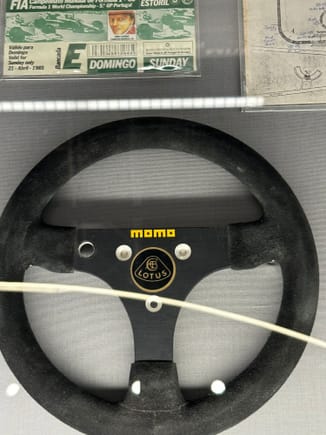 Aryton Senna’s 1985 Lotus steering wheel is about as basic as a go kart wheel