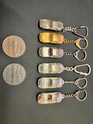 Key chains and collectible coins for sale (details listed on Facebook - Norcal 928 group)