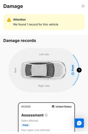 This is all it says. Same as car fax. Just damage to front no additional information or severity 